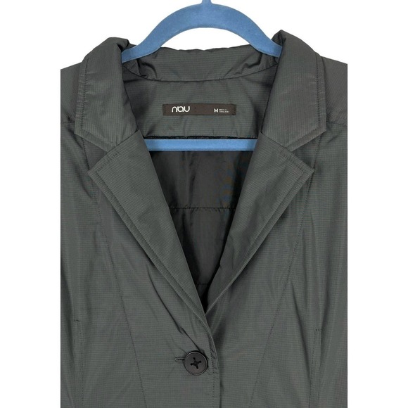 NAU Eco-Tech Grey Button Front Blazer Water Resistant Jacket | Medium - Picture 2 of 11
